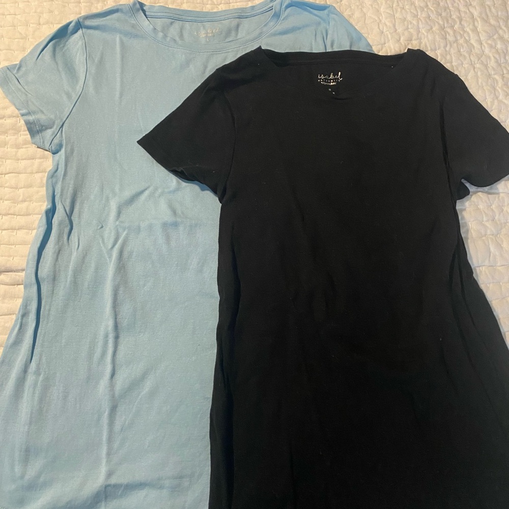 Isabelle Maternity Bundle of 2 Short-Sleeve Non-Shirred T-Shirts